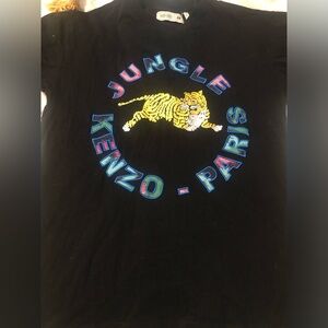 KENZO T-shirt black with front detail size M